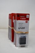 Eleven boxed as new Canon LP-E17 Battery Packs.