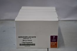 Five boxed as new Service Plus S27R 7 Day heating hot water programmers.