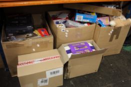 Miscellaneous toys and related to include R/C Excavators and a Music Guitar.