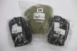 Two Jack Wolfskin Frankfurt phone pouches and one Jack Wolfskin baseball cap Khaki.