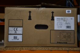 A boxed as new Enigma N150 granite under mount sink in White.