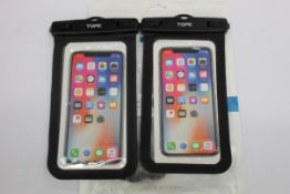 A quantity of as new TOPK waterproof phone pouches.