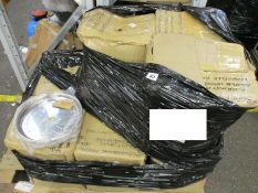 A large quantity of stainless steel beaded plates (Approximately 450).