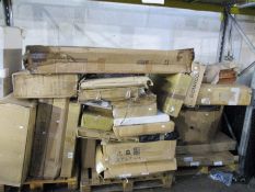 A quantity of miscellaneous items to include flatpack furniture and chairs (BCVA do not guarantee