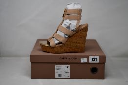 A pair of as new Carvela Kunnning Wedge in Tan (Size 36).