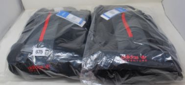 Two as new Adidas Adventure SQM-93 track tops in black (L).