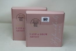 Five boxed as new Styleandcils Paris 4-in-1 lift kit eyelash/eyebrow enhancement + tint.