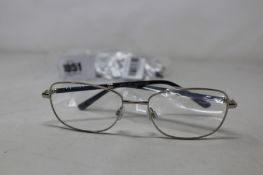 Five pairs of women's Palazzo SP11 C1 50 - 16 -130 silver metal glasses frames with blue sparkle