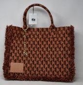 A pre-owned Sandro Houndstooth Jacquard Tote Bag (Good condition, with tags).