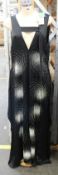 A Stella McCartney black evening dress/over top with white stud detail and side splits,