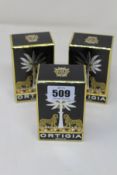 Three as new Ortigia Sicilia 100ml aftershave in Ambra Nera.
