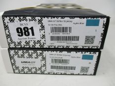 Two as new Assos UMA GT Shifter SS Jerseys in Hydro Blue (Sizes M and L).