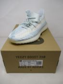 A pair of boxed as new Adidas Yeezy Boost 350 V2 Cloud White (Non-Reflective).