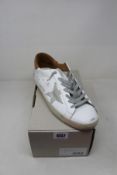 A pair of as new Golden Goose Super-Star Classic with Spur sneakers in White/Ice/Light Brown (Size