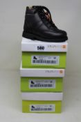 Three pairs of children's boxed as new Calzamedi boots in black 4200.0101 (EU 26,28 W 6, EU 29 W