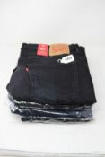 Four pairs of as new Levi's 511 slim jeans (2 x W36/L32 2 x W38/L30).