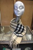 An as new Burberry sequined check cashmere scarf (Article 8050535 - RRP £484).