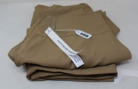 Two pairs of as new Lurdes Bergada Wide coated trousers (L - RRP £93 each).