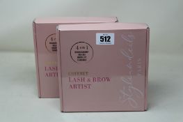 Five boxed as new Styleandcils Paris 4-in-1 lift kit eyelash/eyebrow enhancement + tint.