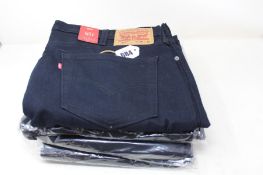 Four pairs of as new Levi's 511 slim jeans (2x W38/L30 2 x W38/L32).