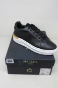 A pair of as new Mallet London GFTR Lo Top Sneakers in Black Leather (Size 9).