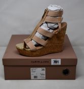 A pair of as new Carvela Kunnning Wedge in Tan (Size 38).