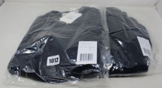 Two men's Sandro 100% Cashmere navy blue Marine Fonce jumpers (1 x S, 1 x XS).