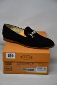 A pair of women's as new Tod's Mocassino Matel Doppia Loafers (Size 37).