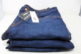 Three pairs of Diesel D - Mighty straight leg jeans (1 x W30 L32 1 x W32 L34 1 x W34 L34).