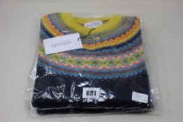 Two Eribe Alpine Moonflower sweaters (Size 1 x S 1 x XL).