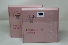 Five boxed as new Styleandcils Paris 4-in-1 lift kit eyelash/eyebrow enhancement + tint.