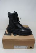 Six pairs of as new Kurt Geiger Tyrus Cuff Boots in Black Leather (Sizes 40, 41, 42, 43, 44 and