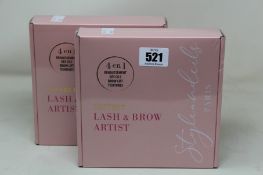 Five boxed as new Styleandcils Paris 4-in-1 lift kit eyelash/eyebrow enhancement + tint.