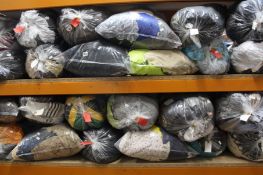 Twenty four bags of assorted pre-owned clothing and related.