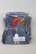Four pairs of as new Levi's 721 high rise skinny jeans (W27/L32, W28/L28, W28/L30, W28/L32).