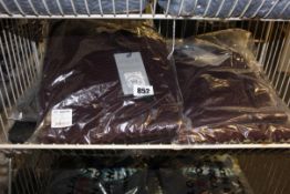 Five men's Kronstadt Carlo Bordeaux Mel jumpers (3 x XL 2 x L), and three Kronstadt Carlo black