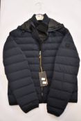 A men's as new Hugo Boss Dawood Down Jacket in dark blue (GB 50).