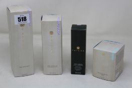 An as new Tatcha The Essence plumping skin softener (150ml), Tatcha The Rice polish Deep (60g),