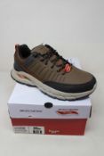 Six pairs of as new Sketcher Arch Fit Baxter Yoren trainers in Dark Brown (All in Size UK 9).