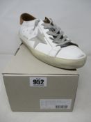 A pair of as new Golden Goose Super-Star Classic with Spur sneakers in White/Ice/Light Brown (Size