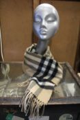 An as new Burberry sequined check cashmere scarf (Article 8050535 - RRP £484).