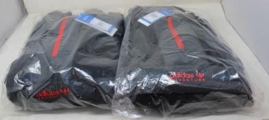 Two as new Adidas Adventure SQM-93 track tops in black (L).