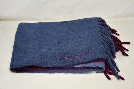 An Isabel Marant Heavy Knit Scarf in Burgundy/Navy.