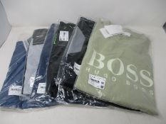 Seven men's assorted Hugo Boss T-shirts/polo shirts (Various sizes).