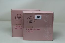 Five boxed as new Styleandcils Paris 4-in-1 lift kit eyelash/eyebrow enhancement + tint.