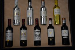 Two boxes of assorted wines from Bernard Magrez (Sample bottles) (375ml) (Over 18s only).
