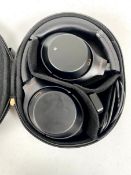 A pre-owned pair of Sony WH-1000XM3 Noise Cancelling Wireless Headphones in Black with 3.5mm cable,