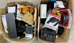 COLLECTION ONLY: A quantity of assorted as new and pre-owned electrical items (Two boxes) (All item