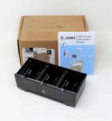 A boxed as new Zebra ZQ500 Series 3-Slot Battery Charger (P/N: SAC-MPP-3BCHGUK1-01) (Box opened, som
