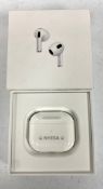 A boxed as new pair of Apple AirPods (3rd gen, A2565 + A2564) with MagSafe Charging Case (A2566) (Ca